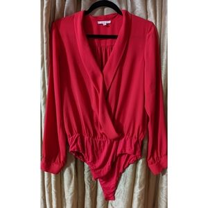 Sheer Red Bodysuit